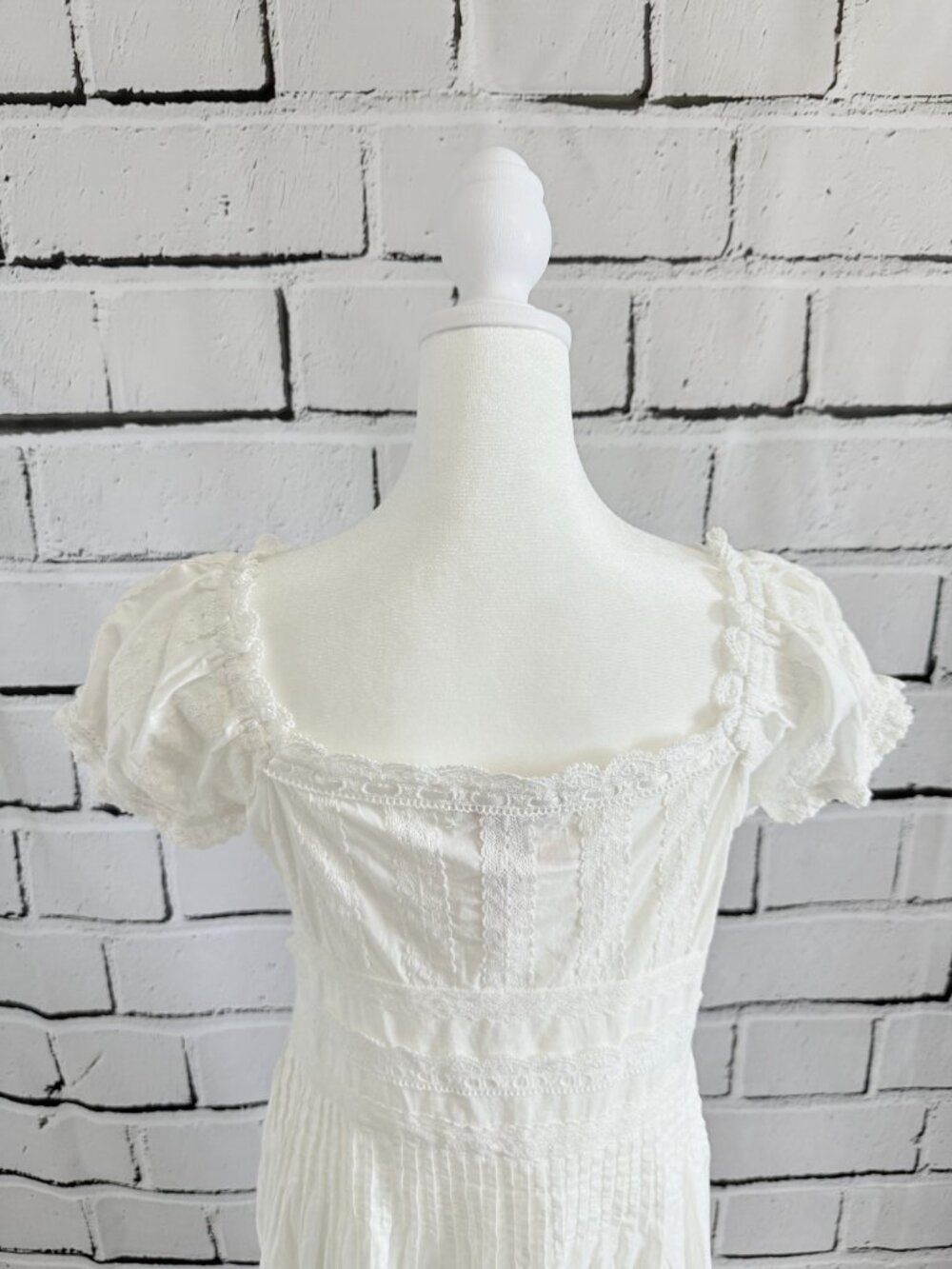 NWT Caroline Constas White Lace Cotton Cottagecore Maxi Dress S - Picture 10 of 15